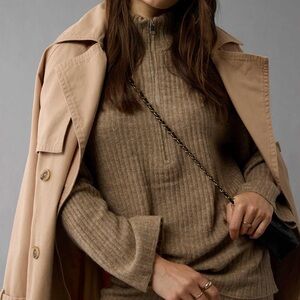 NWT AE Oversized Quarter Zip Sweater